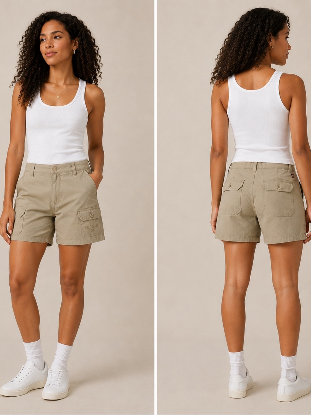 Polo by Ralph Lauren Women's Khaki Tan Jean Shorts